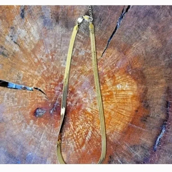 Jennifer Zeuner Gold Herringbone Necklace 16” | Dainty | NWT - Picture 8 of 15